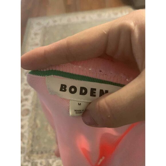 Boden Pink Catriona Cotton Blend Crew Neck Half Sleeve Blouse, size M - Picture 4 of 6